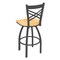 Holland Bar Stool Co 30" Swivel Bar Stool, Pewter Finish, Nat Maple Seat 82030PWNatMpl - alternate 2